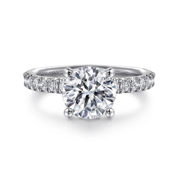 14KW Diamond Engagement Semi-Mount Ring, .52 CTW
